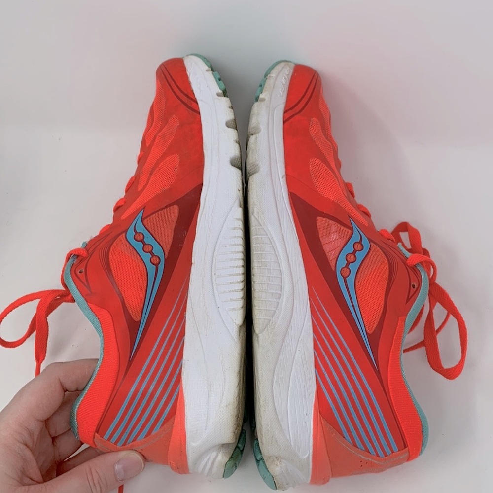 Saucony Kinvara 5 Coral Blue Womens Sneakers - Picture 7 of 10